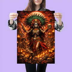 Aztec death goddess Mictecacihuatl festival grandeur poster 3