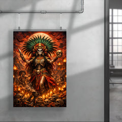 Aztec death goddess Mictecacihuatl festival grandeur poster 4