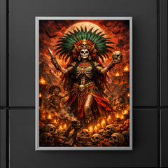 Aztec death goddess Mictecacihuatl festival grandeur poster 5
