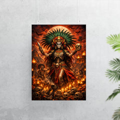 Aztec death goddess Mictecacihuatl festival grandeur poster 7