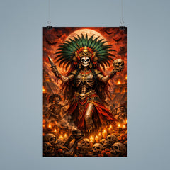 Aztec death goddess Mictecacihuatl festival grandeur poster 9