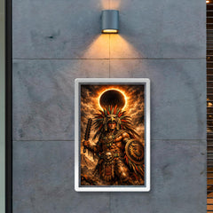 Aztec eagle warrior beneath eclipse shadow poster 2