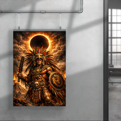 Aztec eagle warrior beneath eclipse shadow poster 4