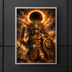 Aztec eagle warrior beneath eclipse shadow poster 5