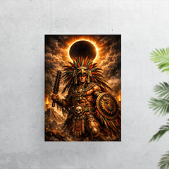 Aztec eagle warrior beneath eclipse shadow poster 7