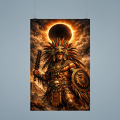 Aztec eagle warrior beneath eclipse shadow poster 9