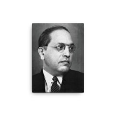 B R Ambedkar canvas print on a plain backdrop in size 12"x16".