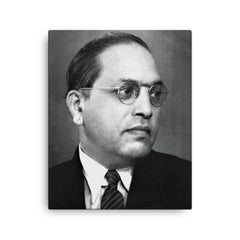 B R Ambedkar canvas print on a plain backdrop in size 16"x20".