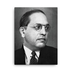 B R Ambedkar canvas print on a plain backdrop in size 18"x24".