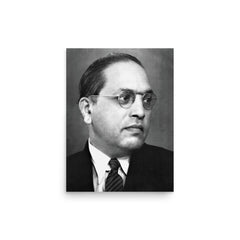 B R Ambedkar poster on a plain backdrop in size 12"x16".