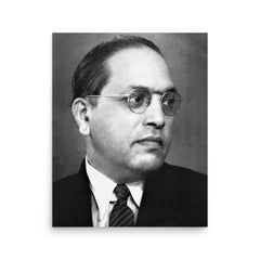 B R Ambedkar poster on a plain backdrop in size 16"x20".