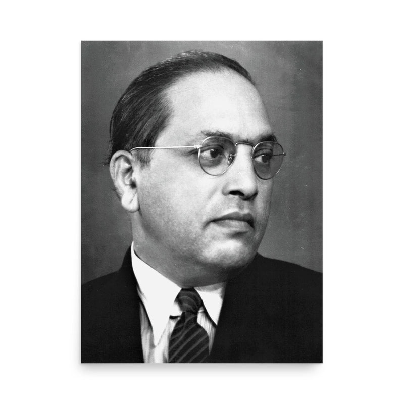 B R Ambedkar poster on a plain backdrop in size 18