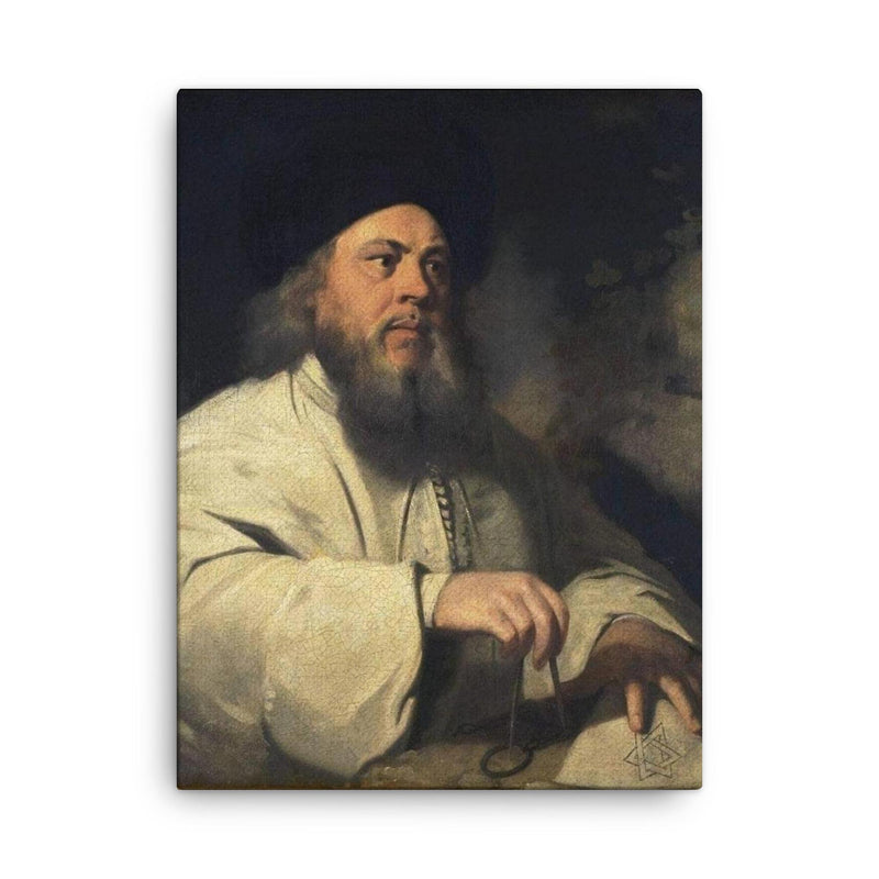 Baal Shem Tov canvas print on a plain backdrop in size 18
