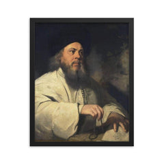 Baal Shem Tov framed print on a plain backdrop in size 16"x20".