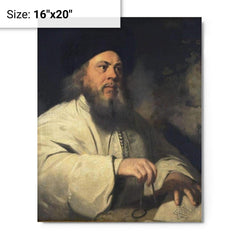 Baal Shem Tov metal print on a plain backdrop in size 16"x20".