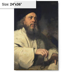 Baal Shem Tov metal print on a plain backdrop in size 24"x36".