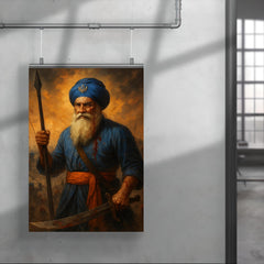Baba Deep Singh wounded battlefield icon poster 4