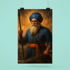 Baba Deep Singh wounded battlefield icon poster 6