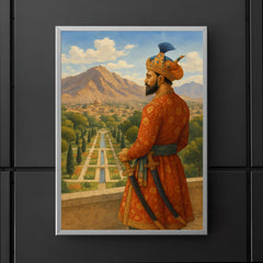 Babur overlooking Kabul garden and mountains poster 5