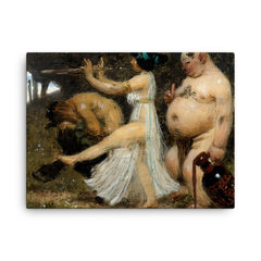 Bacchantenzug by Alexander Rothaug canvas print on a plain backdrop in size 18"x24".