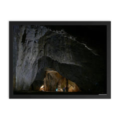 Bacho Kiro framed print on a plain backdrop in size 18"x24".