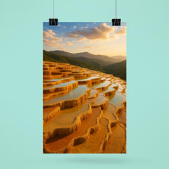 Badab e Surt Travertine Terraces Iran poster 6
