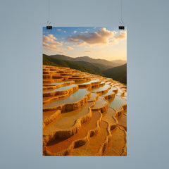 Badab e Surt Travertine Terraces Iran poster 9