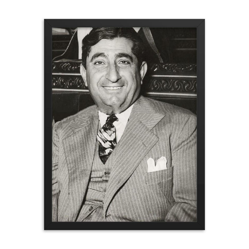 Badawi al-Jabal framed print on a plain backdrop in size 18