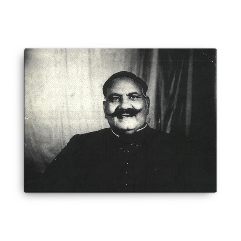 Bade Ghulam Ali Khan canvas print on a plain backdrop in size 18