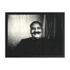 Bade Ghulam Ali Khan framed print on a plain backdrop in size 18"x24".