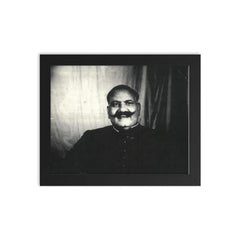 Bade Ghulam Ali Khan framed print on a plain backdrop in size 8"x10".