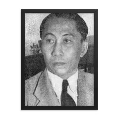 Bahder Djohan framed print on a plain backdrop in size 18"x24".