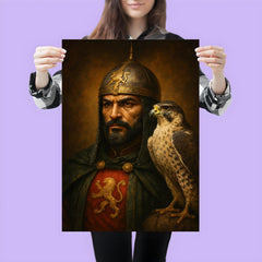 Baibars Mamluk falcon portrait poster 3