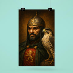 Baibars Mamluk falcon portrait poster 6