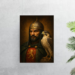 Baibars Mamluk falcon portrait poster 7