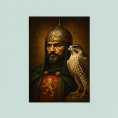 Baibars Mamluk falcon portrait poster 8