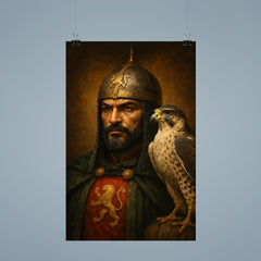 Baibars Mamluk falcon portrait poster 9
