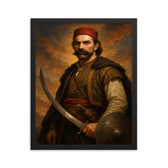 Bajo Pivljanin framed print on a plain backdrop in size 16"x20".