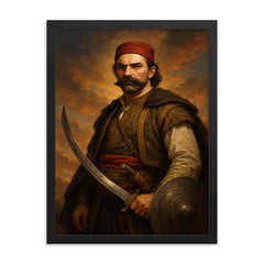 Bajo Pivljanin framed print on a plain backdrop in size 18"x24".