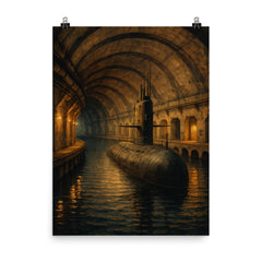 Balaklava Submarine Base Crimea Ukraine poster on a plain backdrop in size 8"x10".