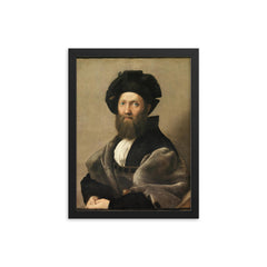 Baldassare Castiglione framed print on a plain backdrop in size 12"x16".