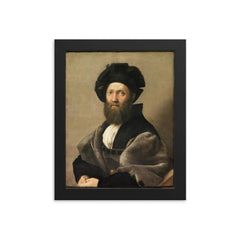 Baldassare Castiglione framed print on a plain backdrop in size 8"x10".