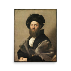 Baldassare Castiglione poster on a plain backdrop in size 16"x20".