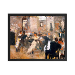 Ball by Edvard Munch, 1885 framed print on a plain backdrop in size 16"x20".