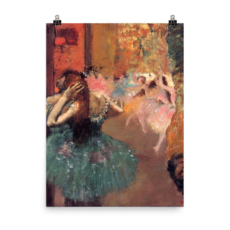Ballet Scene by Edgar Degas, 1893 poster on a plain backdrop in size 8