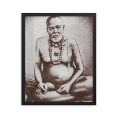 Bamakhepa framed print on a plain backdrop in size 16"x20".