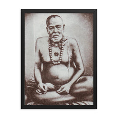 Bamakhepa framed print on a plain backdrop in size 18"x24".