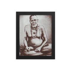 Bamakhepa framed print on a plain backdrop in size 8"x10".