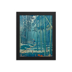 Bamboo Grove of Saga by Asano Takeji framed print on a plain backdrop in size 8"x10".