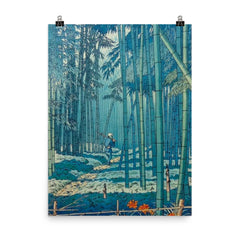Bamboo Grove of Saga by Asano Takeji poster on a plain backdrop in size 8"x10".
